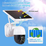 Cameră supraveghere WiFi 5MP cu panou solar, rotire 355°, PIR, audio, IP66 - imagine 2