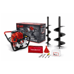 Motoburghiu foreza pamant, DDT 6 CP cu burghiu de 100 & 150 x 800 mm