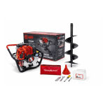 Motoburghiu foreza pamant, DDT 6 CP cu burghiu de 150 x 800 mm