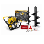 Motoburghiu foreza pamant Mustang 4 Cp, 8000 Rpm + Burghie 150/200/250 mm - imagine 2