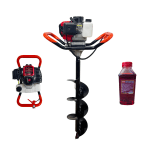 Motoburghiu pentru pământ German Meister 5 CP, 8000 rpm, motor 2 timpi, rezervor 1.2 L, burghiu inclus 150 x 800 mm + ulei amestec inclus