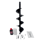 Motoburghiu pentru pământ German Meister 5 CP, 8000 rpm, motor 2 timpi, rezervor 1.2 L, burghiu inclus 150 x 800 mm + ulei amestec inclus - imagine 8