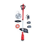 Motocoasă electrică German Meister, 2 acumulatori 48V 8Ah, disc 230 mm, 13000 RPM Rosie - imagine 6
