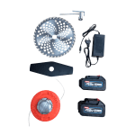 Motocoasă electrică German Meister, 2 acumulatori 48V 8Ah, disc 230 mm, 13000 RPM Rosie - imagine 7