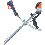 Motocoasă pe benzină German Meister 7 CP, 63CC, 2 timpi, 13000 RPM, disc 48 dinți, lamă 3 dinți, tambur automat, ham profesional - imagine 2