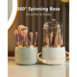 Organizator rotativ cosmetice 360°, cu capac, 7 compartimente, acril/ABS - imagine 2