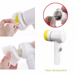 Perie electrică curățare 5 în 1, 3 capete, pentru baie, bucătărie, suprafețe - imagine 2