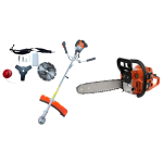 Pachet German Meister – Motocoasă pe Benzină 7 CP, 63CC + Drujbă pe Benzină 5.4 CP, 68CC, Echipamente Profesionale pentru Tăiere și Întreținere