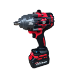 Cheie de Impact Profesională German Meister 36V 8Ah MAX Brushless, 1000 Nm, Mandrină 1/2", 2 Acumulatori Li-Ion, LED și 3 Trepte de Putere Rosie - imagine 6