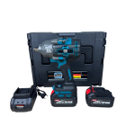 Cheie de Impact Profesională German Meister 36V 8Ah MAX Brushless, 1000 Nm, Mandrină 1/2", 2 Acumulatori Li-Ion, LED și 3 Trepte de Putere Albastra