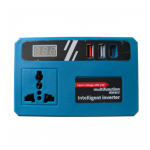 Invertor de Baterie German Meister 18V/21V, 150W, Compatibil Makita, Ieșire 220V AC, 2x USB + USB Type-C, Ecran LCD, Undă Modificată