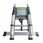 Scară Telescopică German Meister 2.9 m, 10 Trepte, Aluminiu, Pliabilă, Capacitate 150 kg