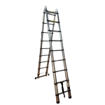 Scară Telescopică German Meister 2.9 m, 10 Trepte, Aluminiu, Pliabilă, Capacitate 150 kg - imagine 3
