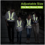 Centura ham reflectorizanta reglabila, unisex, banda elastica 5 cm, verde MX353 - imagine 4