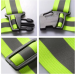 Centura ham reflectorizanta reglabila, unisex, banda elastica 5 cm, verde MX353 - imagine 2