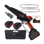 Fierastrau de mana pe acumulatori Edon Profesional 48V, 8Ah, Lama 25cm, Afisaj LCD, Ungere lant, 2 acumulatori, 2 lanturi, Incarcator, Geanta de transport MX294