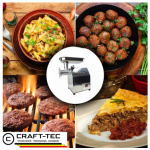 Masina de tocat carne profesionala Craft-Tec® MK-12, 4000W, 250 Kg/h, inox, reductor in baie de ulei, accesorii incluse MX710 - imagine 4