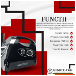 Masina electrica tocat carne NEAGRA 3800W, 3 site, accesorii rosii inclus, Craft-Tec MX976 - imagine 7
