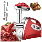 Masina electrica tocat carne ROSIE 3800W, 3 site, accesorii rosii inclus Craft-Tec MX713 - imagine 2