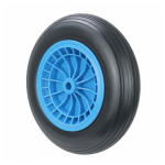 Roata roaba SPUMA 400-8, 14’’, negru+interior plastic albastru MX1058