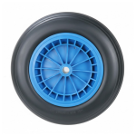 Roata roaba SPUMA 400-8, 14’’, negru+interior plastic albastru MX1058 - imagine 4