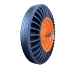 Roata roaba plina 400-8, pe bucsa din otel, janta din metal, ax 16mm MX1200 - imagine 2