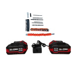 Bormașină Autofiletantă cu Percuție German Meister 36V, Brushless, Mandrină Metalică 10 mm, 2 Acumulatori 4Ah, 25 Trepte, Set Accesorii, Valiză - imagine 2
