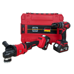 Set 2 Scule German Meister Brushless, Bormașină Autofiletantă + Flex Ø125 mm, 2 Acumulatori 36V 8Ah, Încărcător, Valiză Transport
