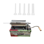 Mașină de Umplut Cârnați Craft-Tec Germany MX130, Orizontală, 5.5 KG, Inox, 5 Pâlnii Incluse 10/17/21/25/29 mm, Prindere cu Menghină