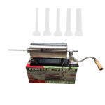 Mașină de Umplut Cârnați Craft-Tec Germany MX131, Orizontală, 4 KG, Inox, 5 Pâlnii Incluse 10/15/19/22/25 mm, Prindere cu Menghină